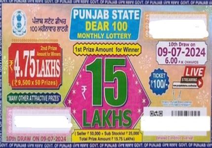 punjab state lottery result today 6pm|Punjab State Lotteries.